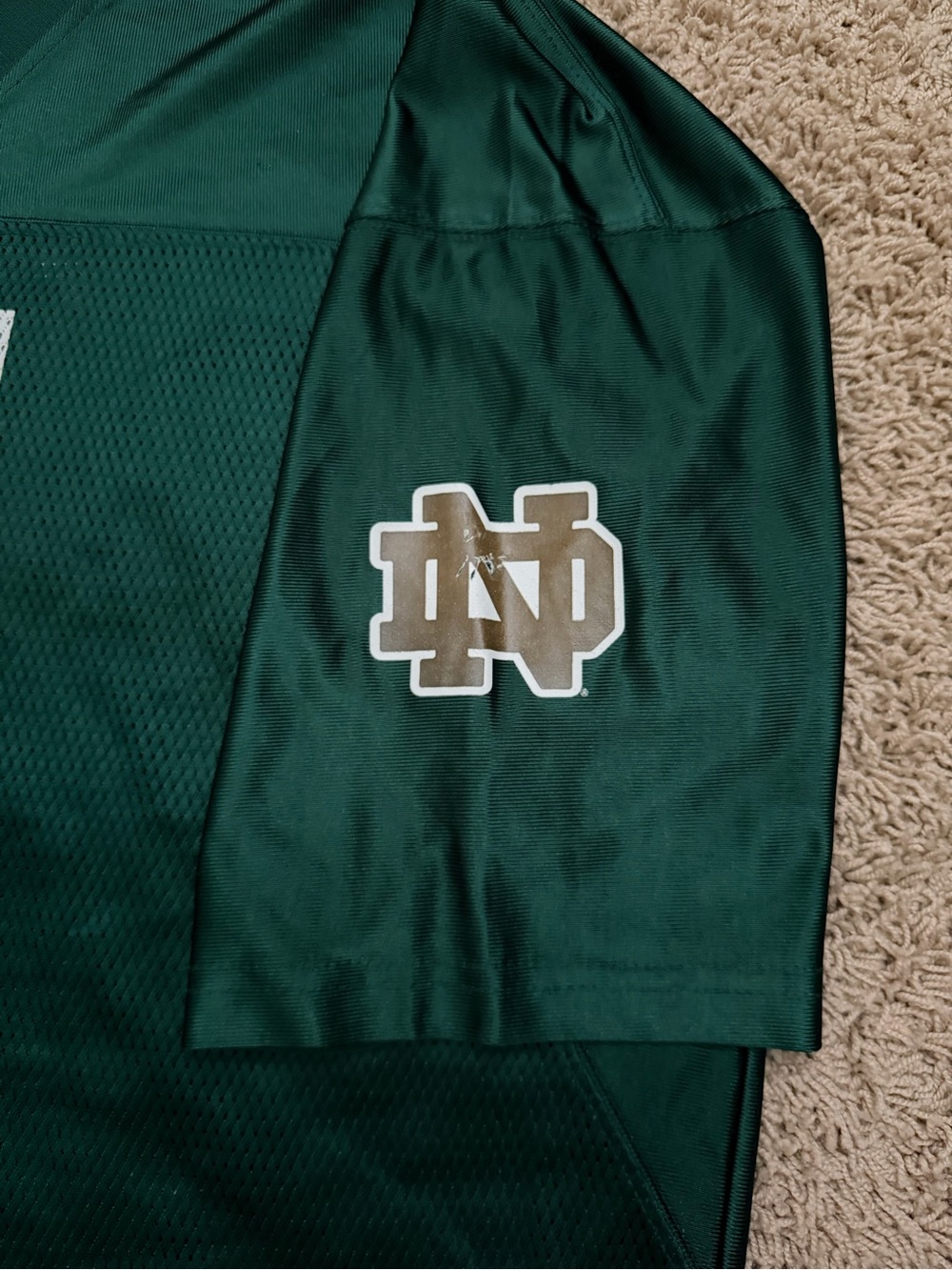 Notre Dame Fighting Irish Adidas Men’s 2XL College Green Football Jersey #5 - Picture 4 of 4